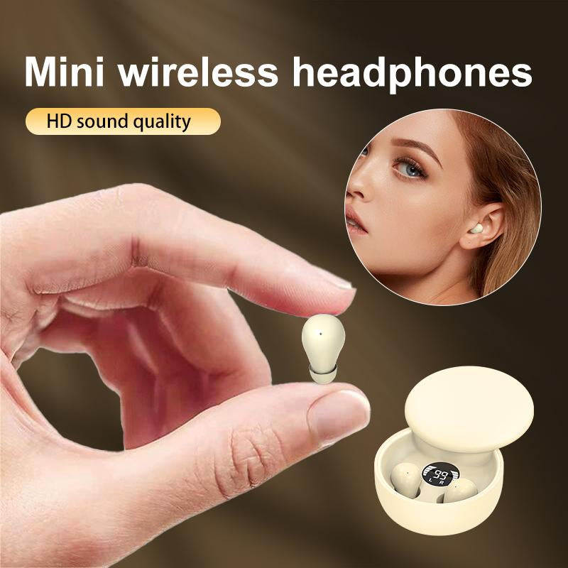 MSHUKCOE Mini Invisible Headphones Bluetooth 5.4 True Wireless In-Ear Earphones Sport Audio Earbud Audifonos Bluetooth Wireless Headphones Noise Cancelling Headphones Gamingheadset