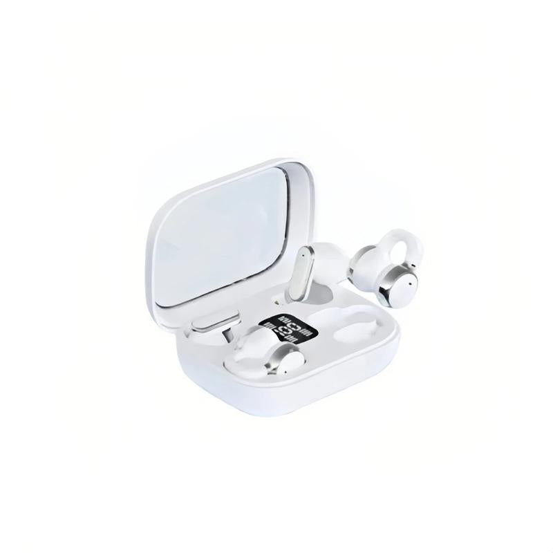 Fluffdrip Q10 2026 Wireless Earbuds 2 Pairs Clip-On TWS Couples Fashion Mini Headset Music Gaming Deep Bass Stereo HD Calling Earphones for Android Iphone Sports Earpieces Tiny Size Invisible Earbuds 2-In-1 Wireless Bluetooth Audio