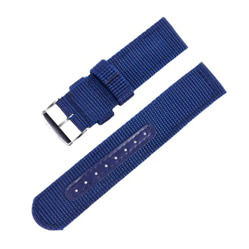 18mm 20mm 22mm 24mm Military Canvas Nylon Wrist Watch Band Strap