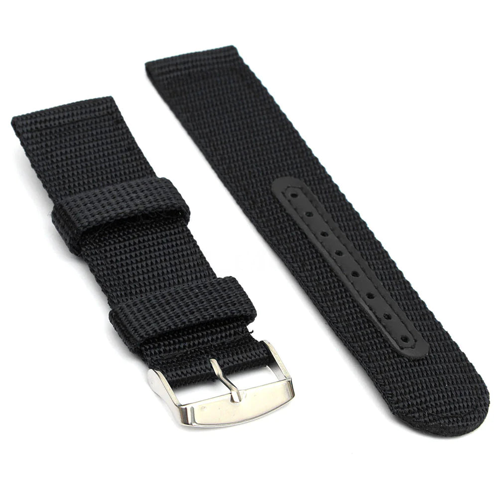18mm 20mm 22mm 24mm Military Canvas Nylon Wrist Watch Band Strap