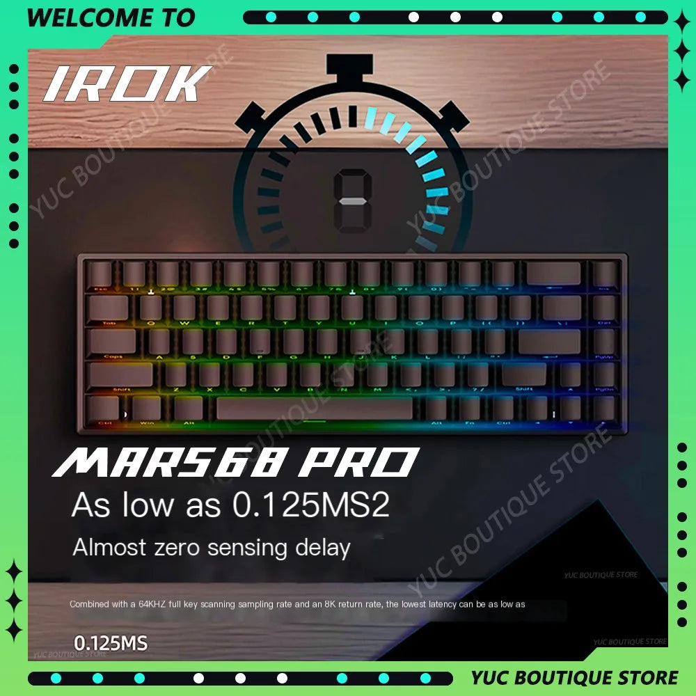 IROK Mars68 PRO E-sport Switch Gaming Wireless Mechanical Keyboard