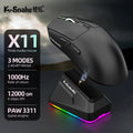 X11 Lightweight Wireless Gaming Mouse With RGB Charging Dock
