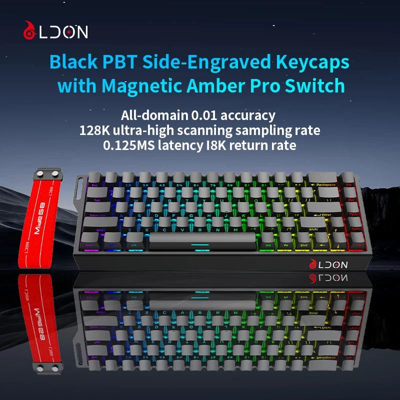 LDON MD68 Pro PBT keycap magnetic hinge keyboard