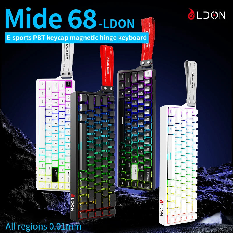 LDON MD68 Pro PBT keycap magnetic hinge keyboard
