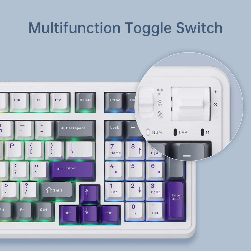 MACHENIKE KG98 Tri Mode Mechanical Keyboard 10000mAh