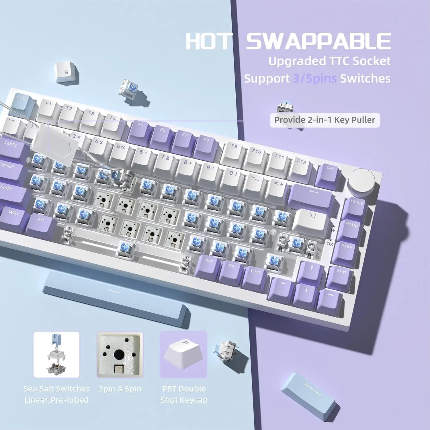 A.JAZZ AK820 Hot Swappable Mechanical Keyboard