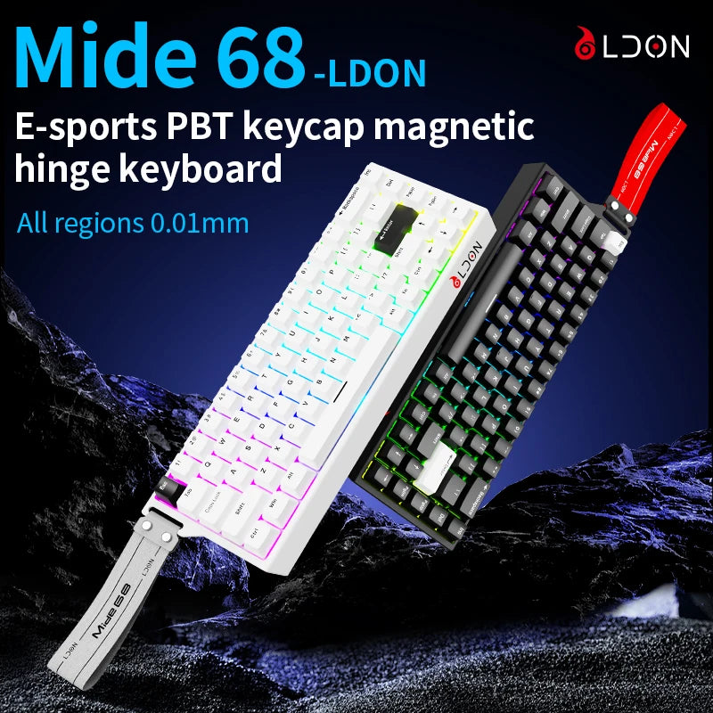 LDON MD68 Pro PBT keycap magnetic hinge keyboard