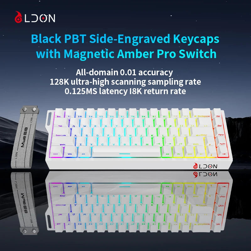 LDON MD68 Pro PBT keycap magnetic hinge keyboard