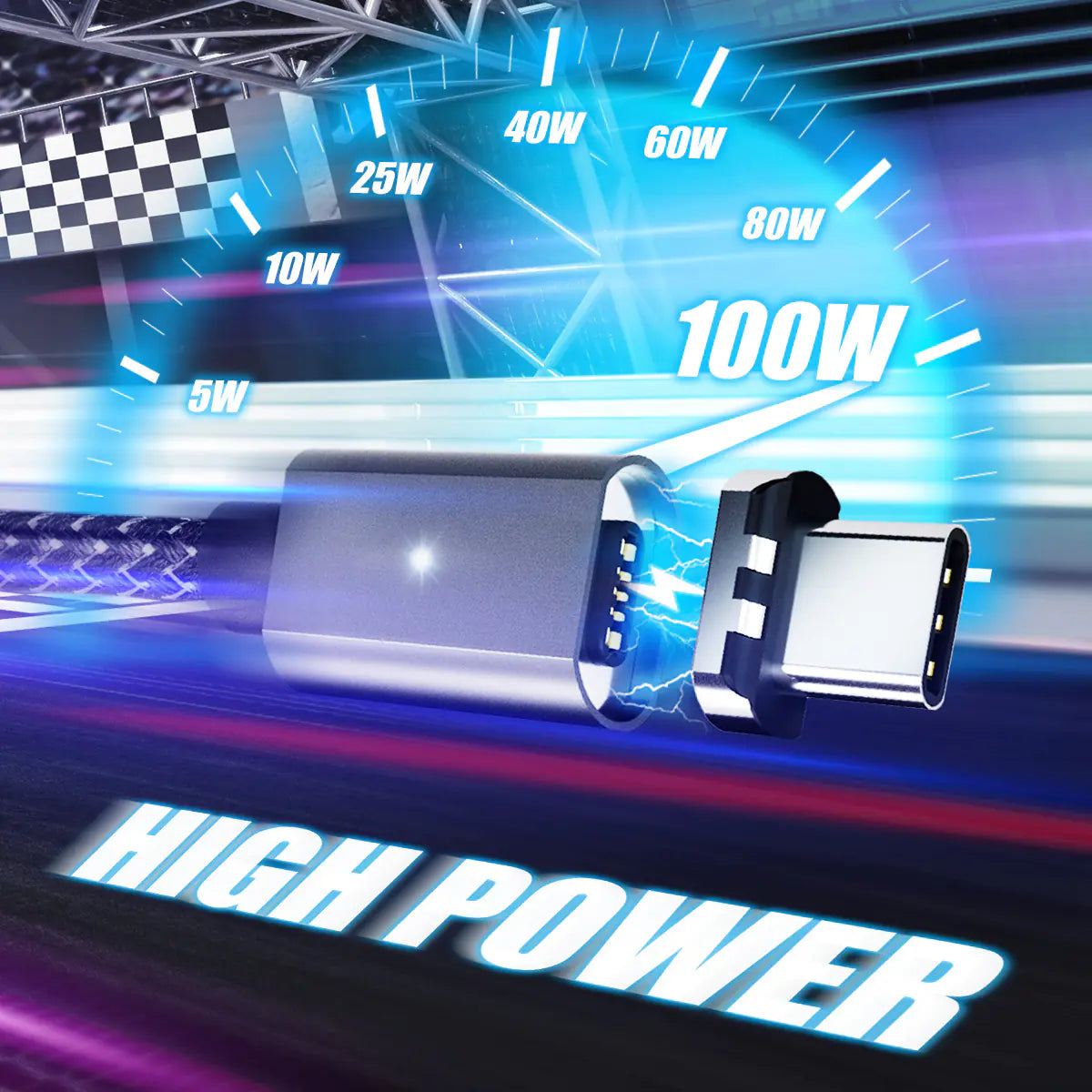 PD100W Magnetic Data Cable for Quick Charge Devices