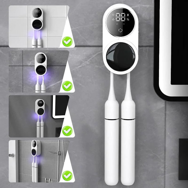 Smart UVC Toothbrush Sanitizer and Dryer Wall-Mounted