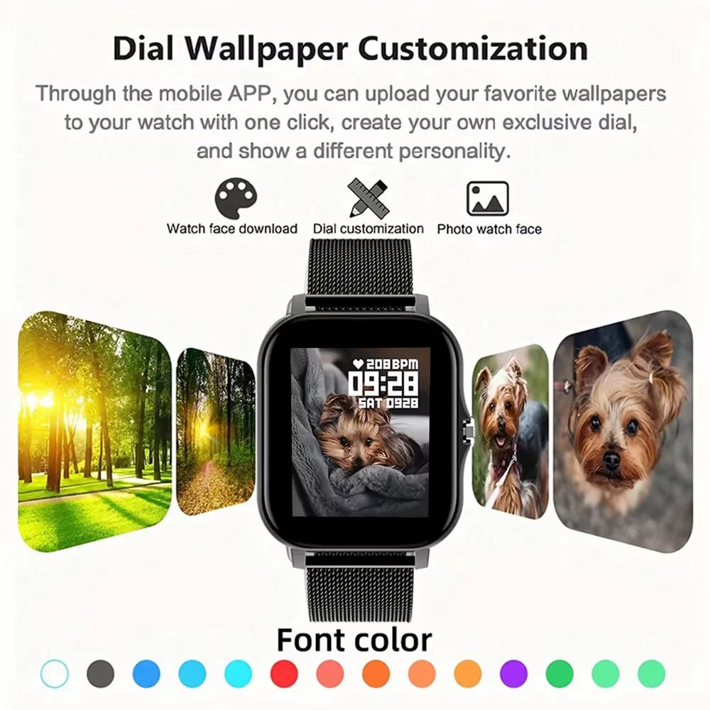 Smart Watch for Men Women GPS Sport Fitness Watches Gift Full Touch Screen Bluetooth Calls Digital Smartwatch Wristwatch Watches