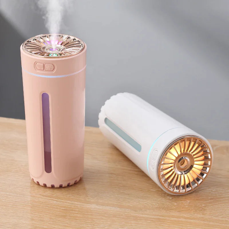 Portable 300ml Ultrasonic Humidifier with LED Light