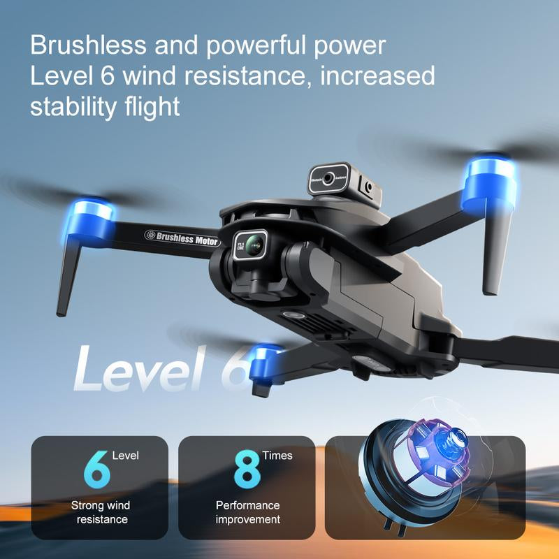 2025 New!!!!! V168 Pro Max Drone, Equipped with Front 4K HD Camera, Brushless Motor, GPS Return, Gesture Control, 4.5Inch Screen Remote Control Quadcopter.360°Scrolling, Dual Lens, Foldable Design, Drone GPS.684 Inch Height,