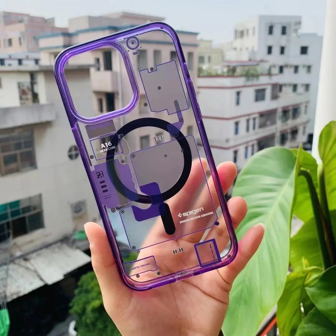 Transparent Acrylic Magnetic Phone Case for iPhone 14 Pro